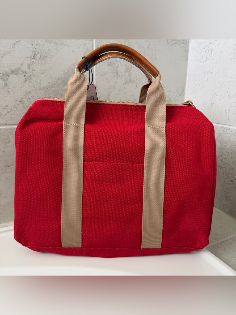 Dooney & Bourke Red Canvas Pickleball Duffel - Picture 6 of 16